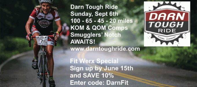 Darn Tough Ride – Stowe, VT.  Special Savings for Fit Werx Clients.